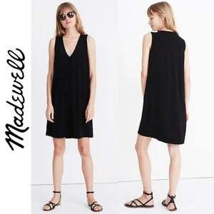 Texture & Thread Madewell Small Heather Button Front Dress Crepe Mini Tank Crepe